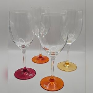 Royal Doulton London Icons Wine Glass Set Colorful Stems Set 4